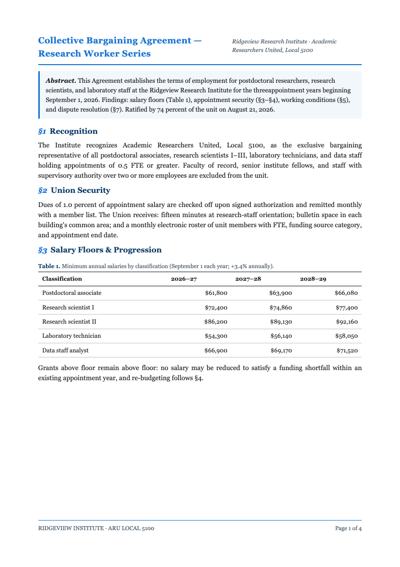 Ai research digest collective bargaining agreement